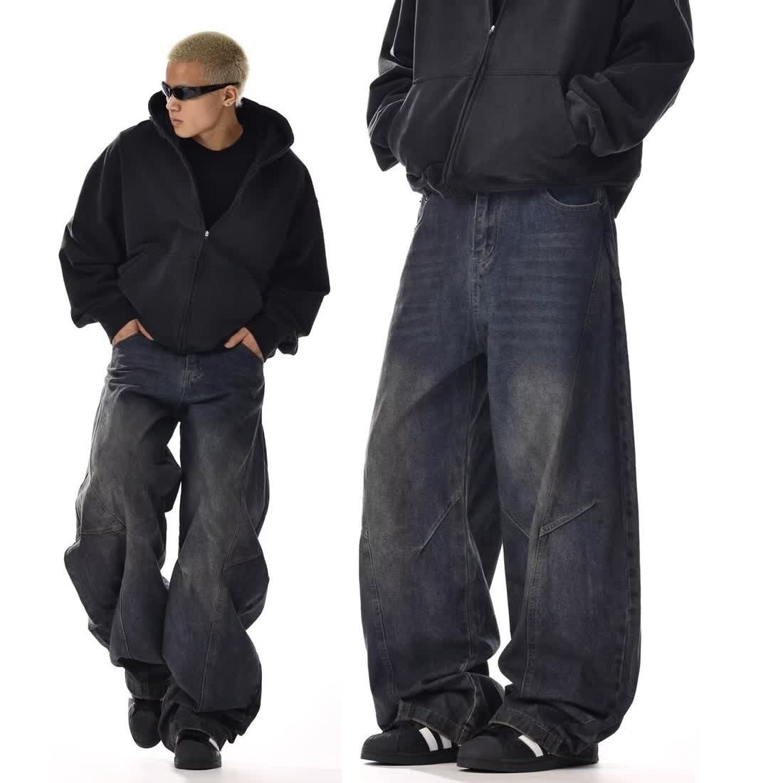 Wide Leg Denim Pants - Image 2